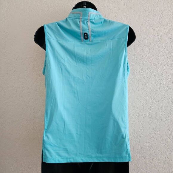 Jamie Sadock Quarter Zip Sleeveless Golf Polo - Picture 5 of 7